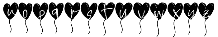 Go Love Balloon Font LOWERCASE