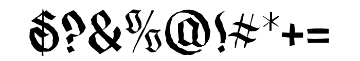 Gofarda Gothic Distort Font OTHER CHARS