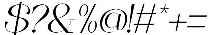 GoldenWay-Oblique Font OTHER CHARS