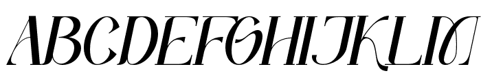 Goldfish-Italic Font UPPERCASE
