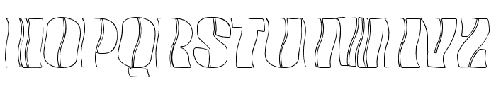 Golvin Six Twist Neun Outline Font UPPERCASE