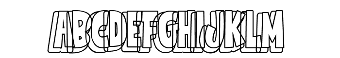 Good Shreak Shadow Line Font UPPERCASE