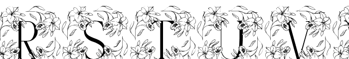 Gorgeous Floral Monogram Font UPPERCASE