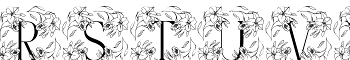 Gorgeous Floral Monogram Font LOWERCASE