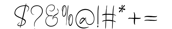 Gosfila Signature Regular Font OTHER CHARS