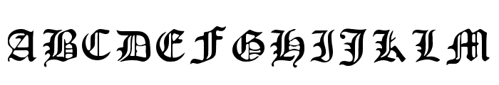 Gothic Regular Font UPPERCASE