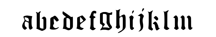 Gothic Regular Font LOWERCASE