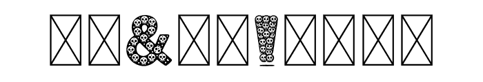 Gothic Skull Font OTHER CHARS