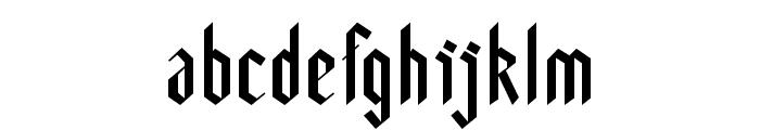 GothicRegular Font LOWERCASE