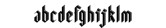 GothicShadowRegular Font LOWERCASE