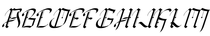 Gothically Italic Font UPPERCASE