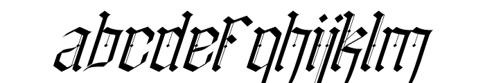 Gothically Italic Font LOWERCASE