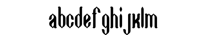 Gothycal Font LOWERCASE