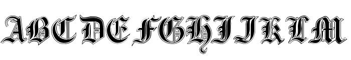 Gotische2Lined Font UPPERCASE
