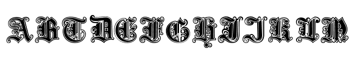 Gotische3Lined Font UPPERCASE