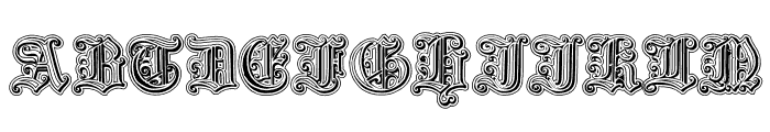 GotischeLined Font UPPERCASE