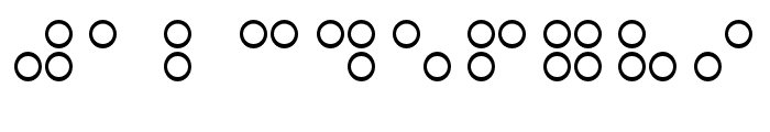 Gozen Braille Outline Font OTHER CHARS