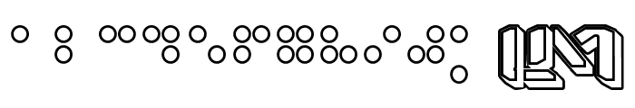 Gozen Braille Outline Font UPPERCASE