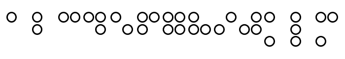 Gozen Braille Outline Font LOWERCASE