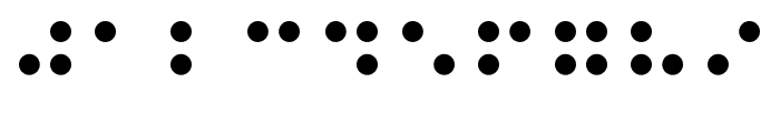 Gozen Braille Font OTHER CHARS