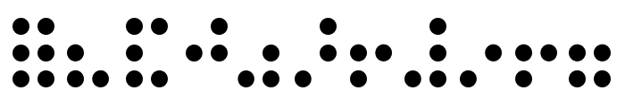 Gozen Braille Font OTHER CHARS