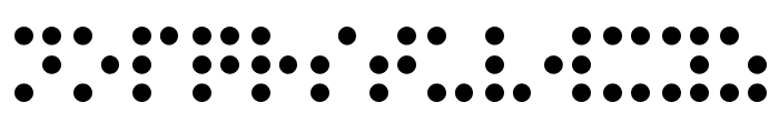 Gozen Braille Font UPPERCASE