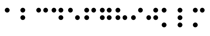 Gozen Braille Font LOWERCASE