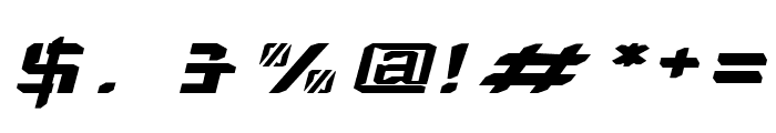 Gozen Expanded Italic Mecha Font OTHER CHARS