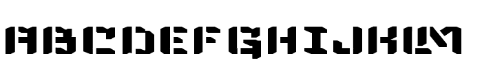 Gozen Expanded Mecha Font UPPERCASE