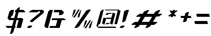 Gozen Light Italic Mecha Font OTHER CHARS