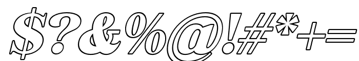 Grabag-ItalicOutline Font OTHER CHARS
