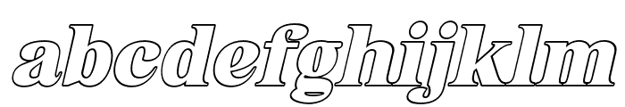 Grabag-ItalicOutline Font LOWERCASE