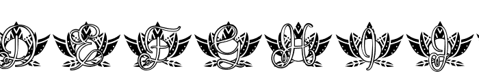 Grace Lotus Mandala Monogram Font LOWERCASE