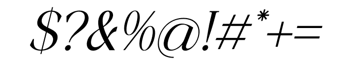 Gradeur Italic Font OTHER CHARS