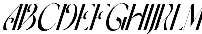 Gradually Reduced Italic Font UPPERCASE