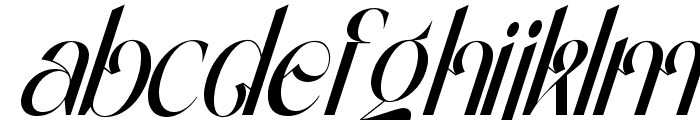 Gradually Reduced Italic Font LOWERCASE