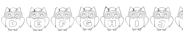 Graduated Owl Regular Font UPPERCASE