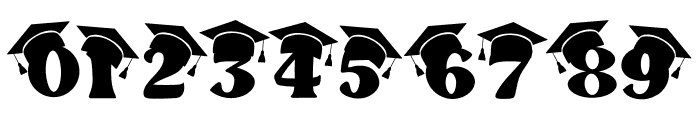 Graduation cap Font OTHER CHARS