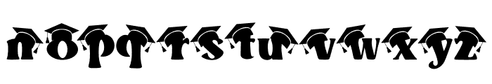 Graduation cap Font LOWERCASE