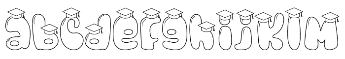 GraduationHooray Font LOWERCASE