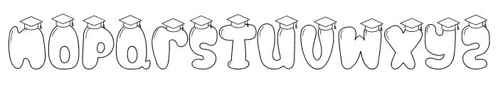 GraduationHooray Font LOWERCASE