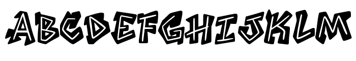 Graffiti Lines By Squee Regular Font UPPERCASE