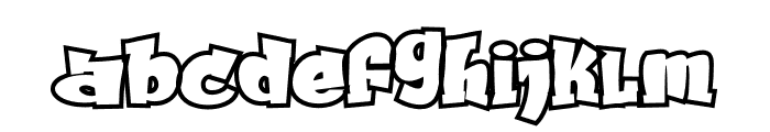 Grafitty Outline Font LOWERCASE