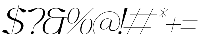 Graflows Italic Font OTHER CHARS