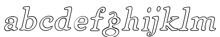 Grand Baron Outline Italic Font LOWERCASE