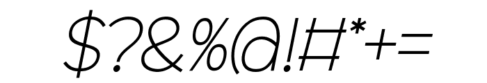 Granile Italic Font OTHER CHARS
