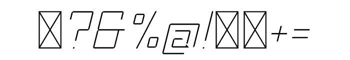 GraphotypeThinItalic Font OTHER CHARS