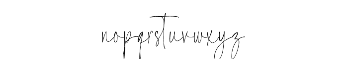 Grateful Signature Font LOWERCASE