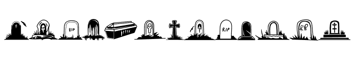 Gravesite Font UPPERCASE