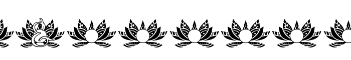 Great Lotus Mandala Monogram Font OTHER CHARS